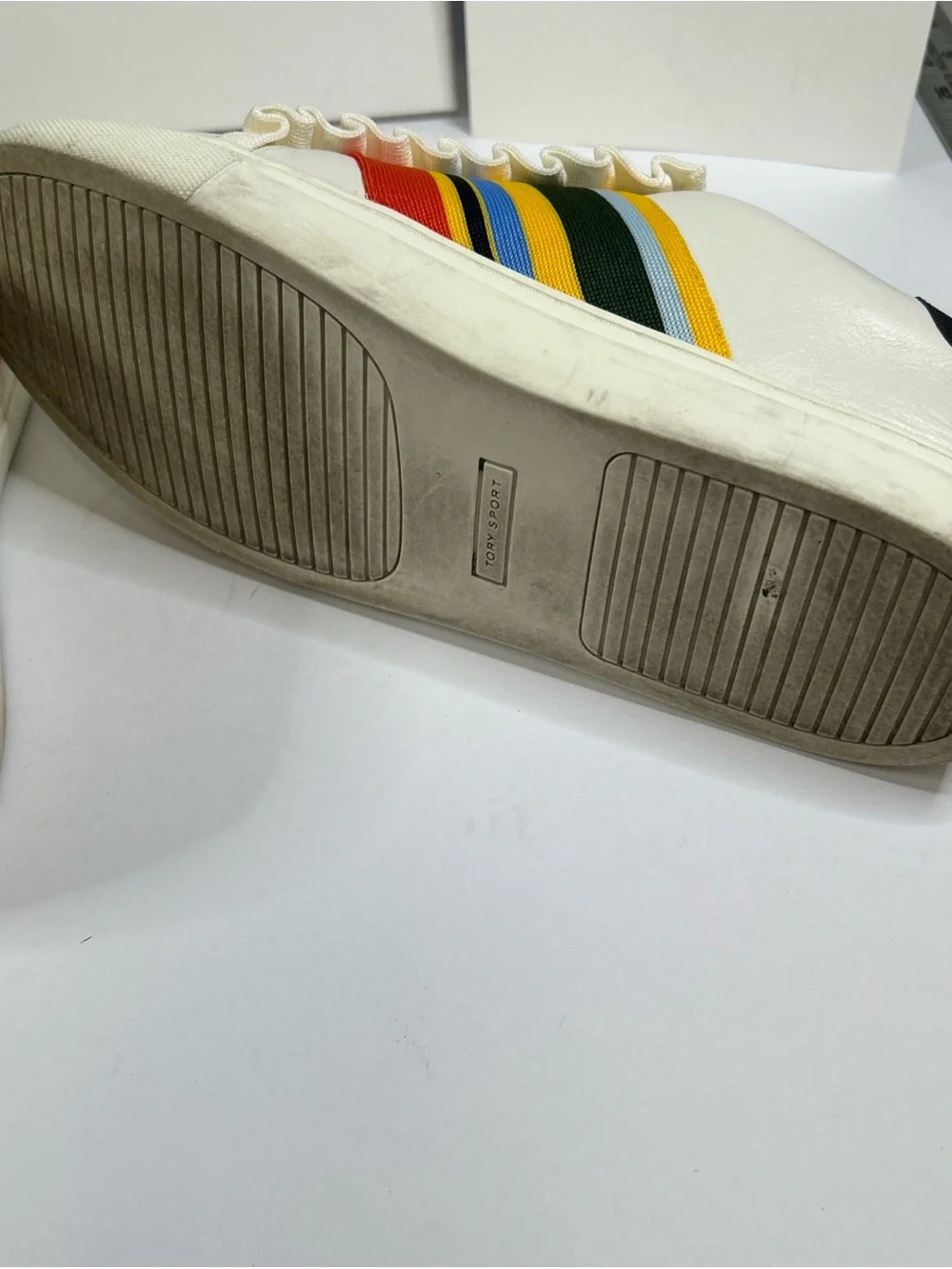 Tory Burch Sport ruffle 8.5 sneakers ruffles striped